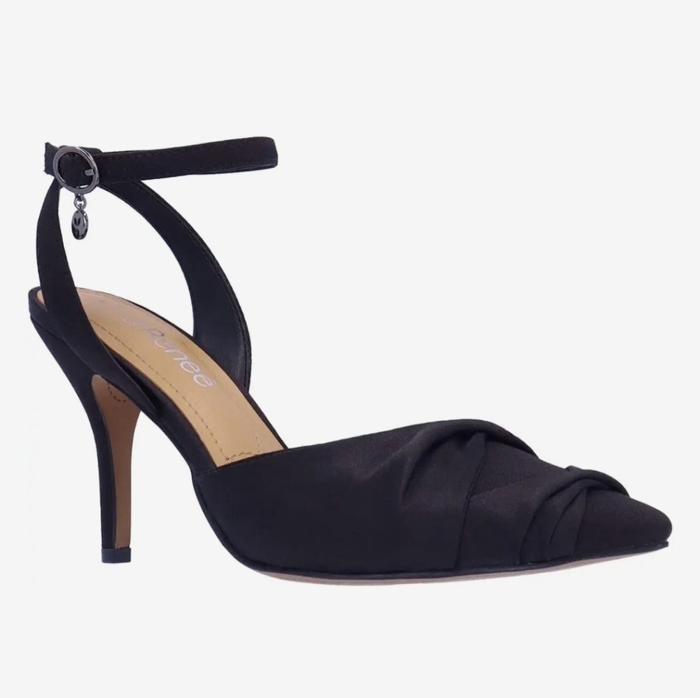 New! J.Reneé LEANDER 8.5W Black Satin - Picture 2 of 3